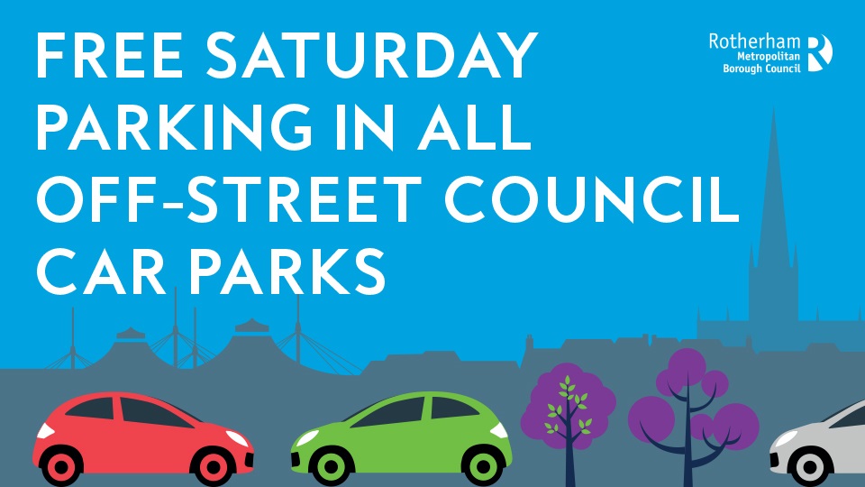Free Saturday parking in all off-street Council car parks.