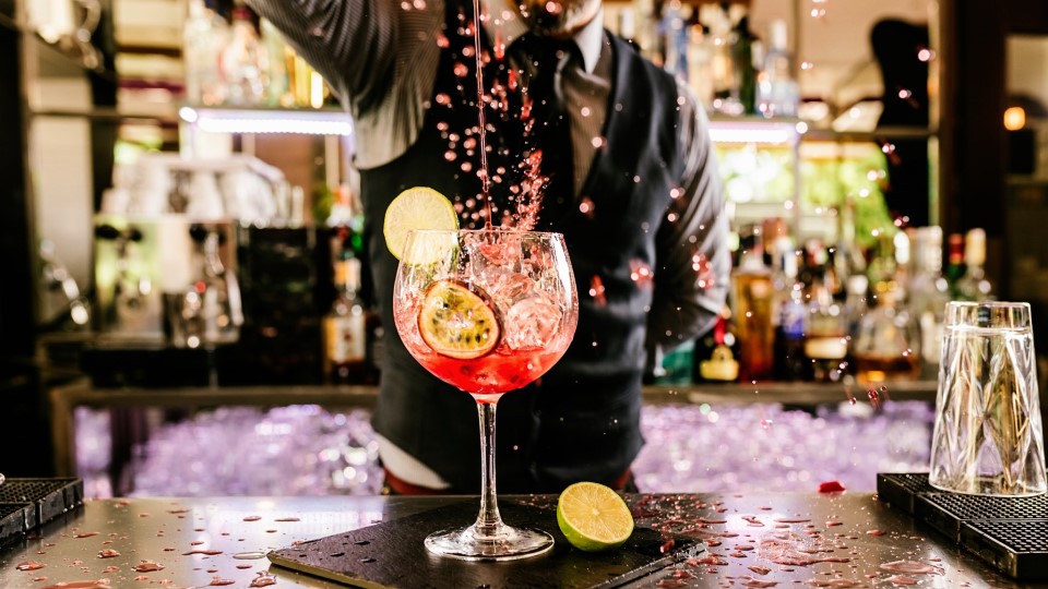 Cocktail being made at a Rotherham bar